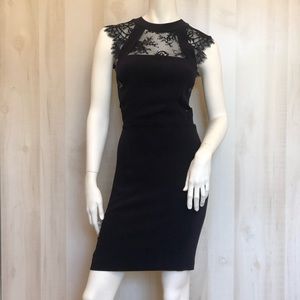 The Kooples | Crepe Back Satin & Lace Dress | xs